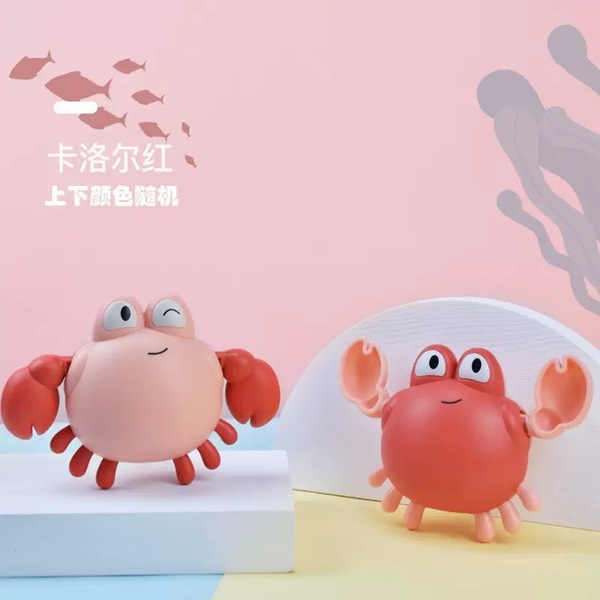 3pcs - Baby Bath Toy crab Kidsren’s Clockwork Bath Baby Swimming Splashing crab - (Any Color)