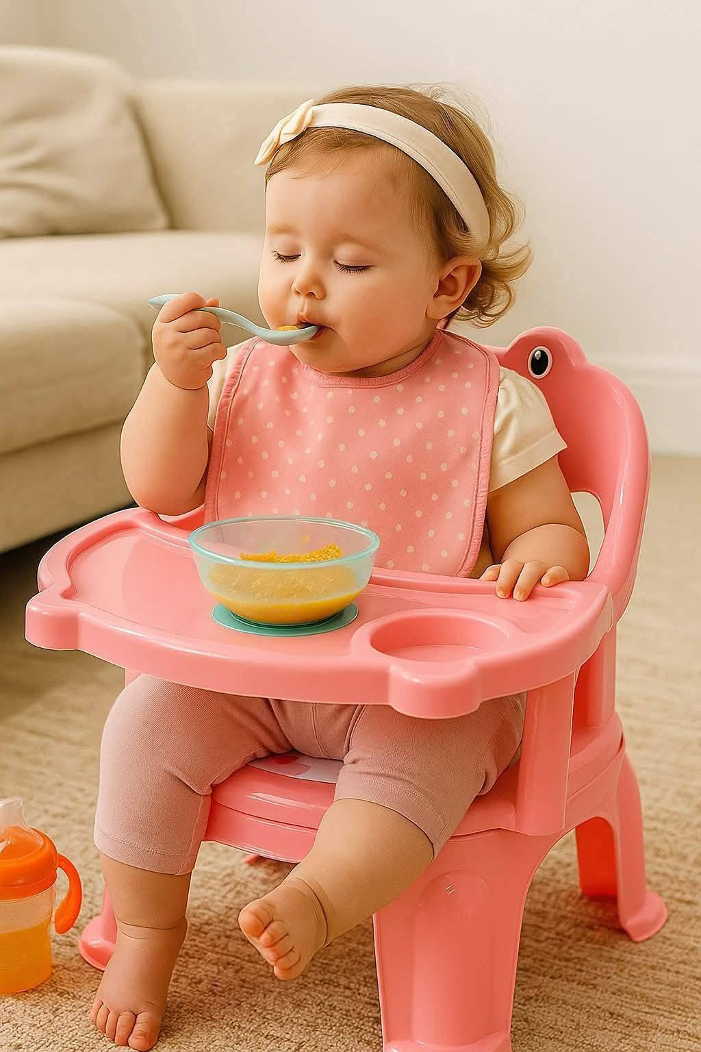 Cute Baby Feeding Chair – Soft Seat & Removable Tray (Baby Khawar Chair)