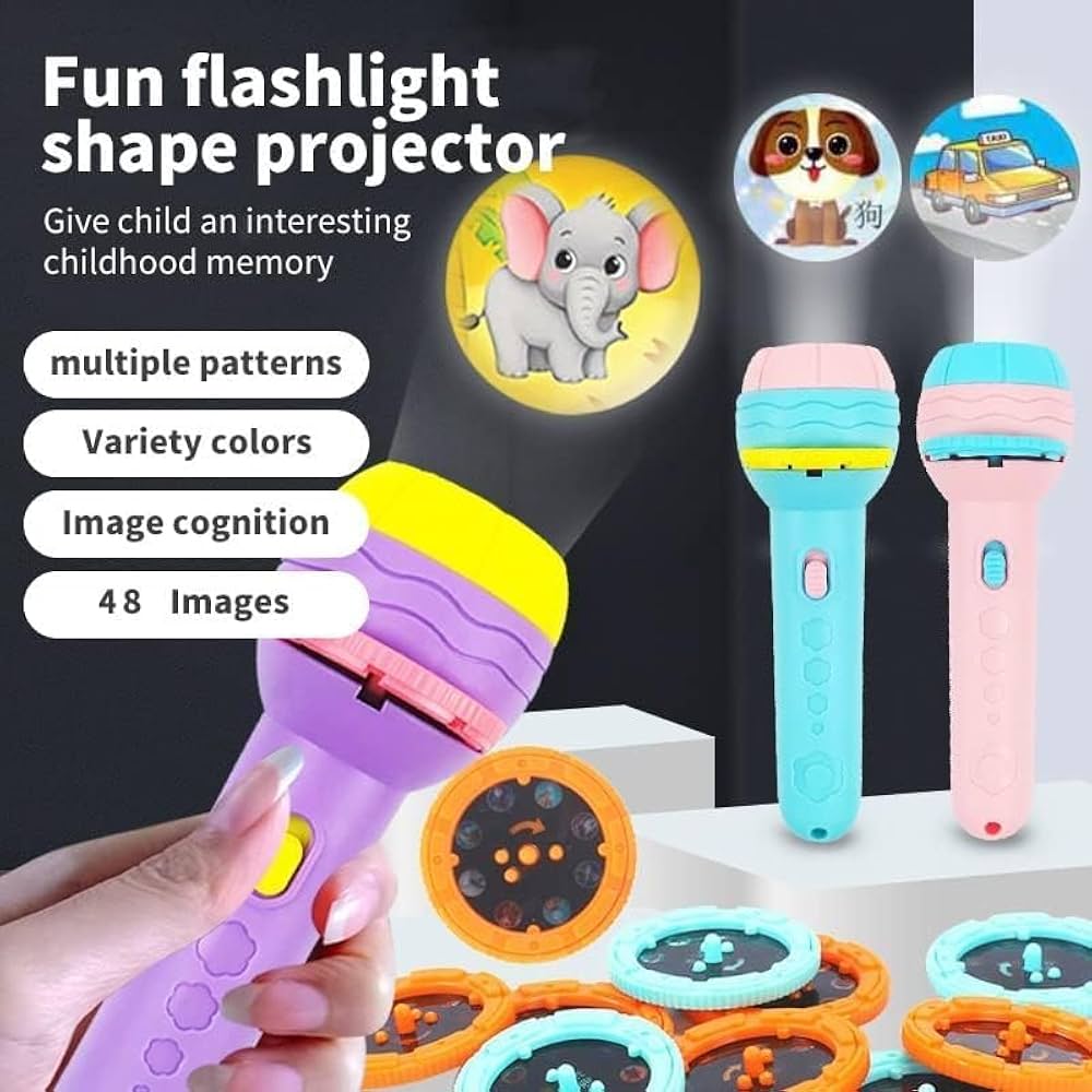 5-in-1 Kids Projection Torch Light – Early Learning Educational Toy