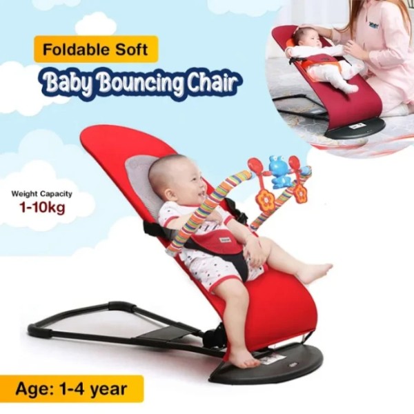 Baby Bouncer Chair with Toy & Soft Seat