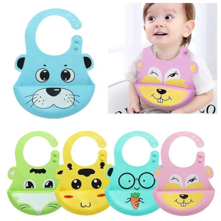 100% Food-Grade Silicone Baby Bibs – Waterproof & Reusable
