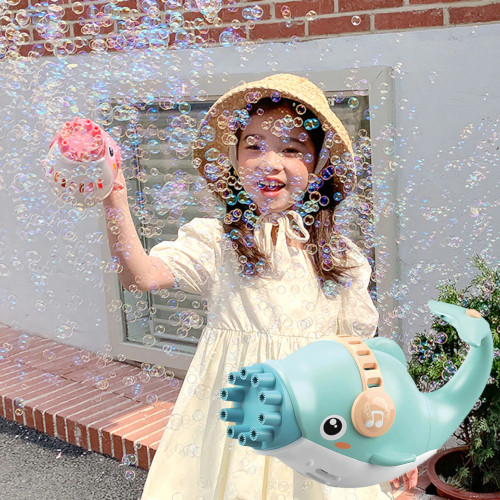 Cute Dolphin Bubble Gun Toy for Kids