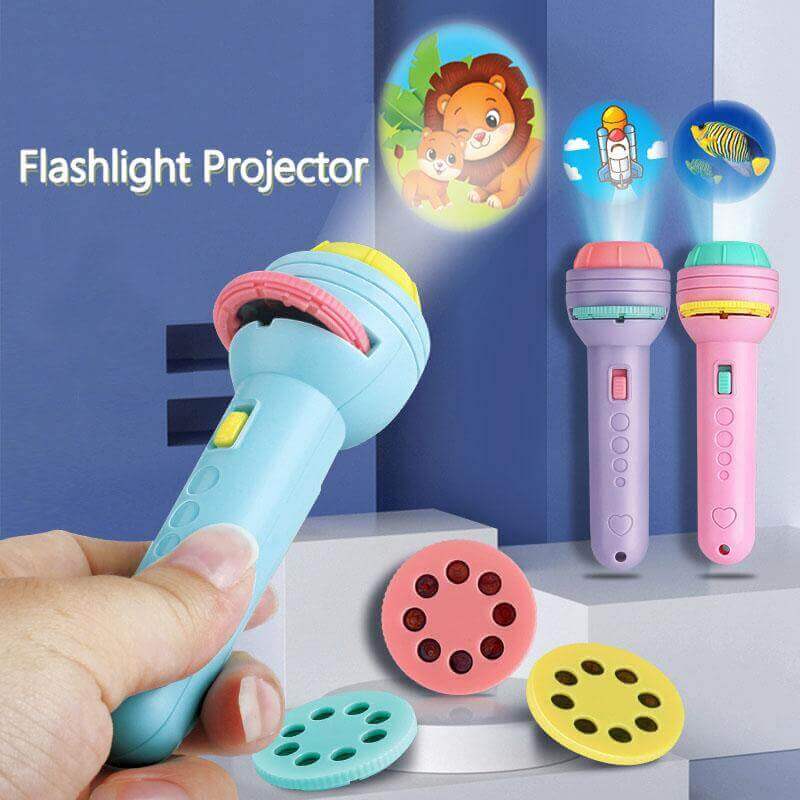 5-in-1 Kids Projection Torch Light – Early Learning Educational Toy