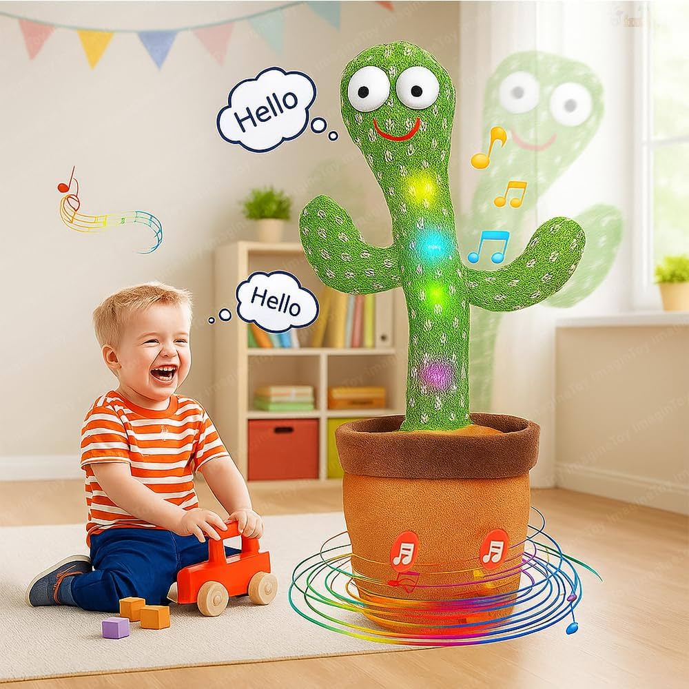 Dancing & Singing Talking Cactus Toy for Kids – Funny Musical Toy