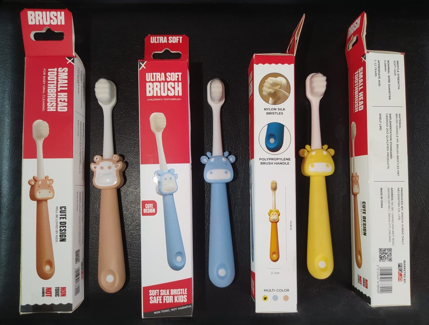 2pcs - Children’s ultra soft toothbrush, pack for early age, 2-12 years