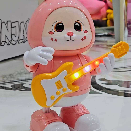 Rabbit Guitarist with Light & Music Toy