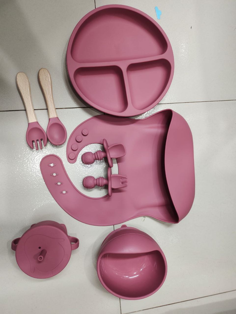 Premium Silicone Baby Feeding Set (8 pcs) – Safe, Colorful & Easy to Use