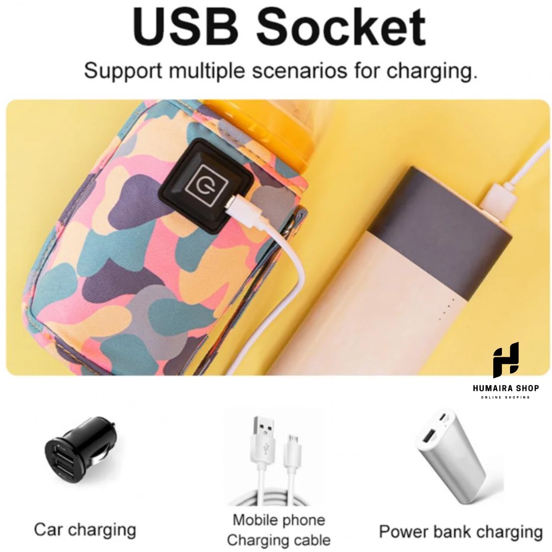 Portable Baby Milk Warmer – USB Rechargeable & Travel-Friendly
